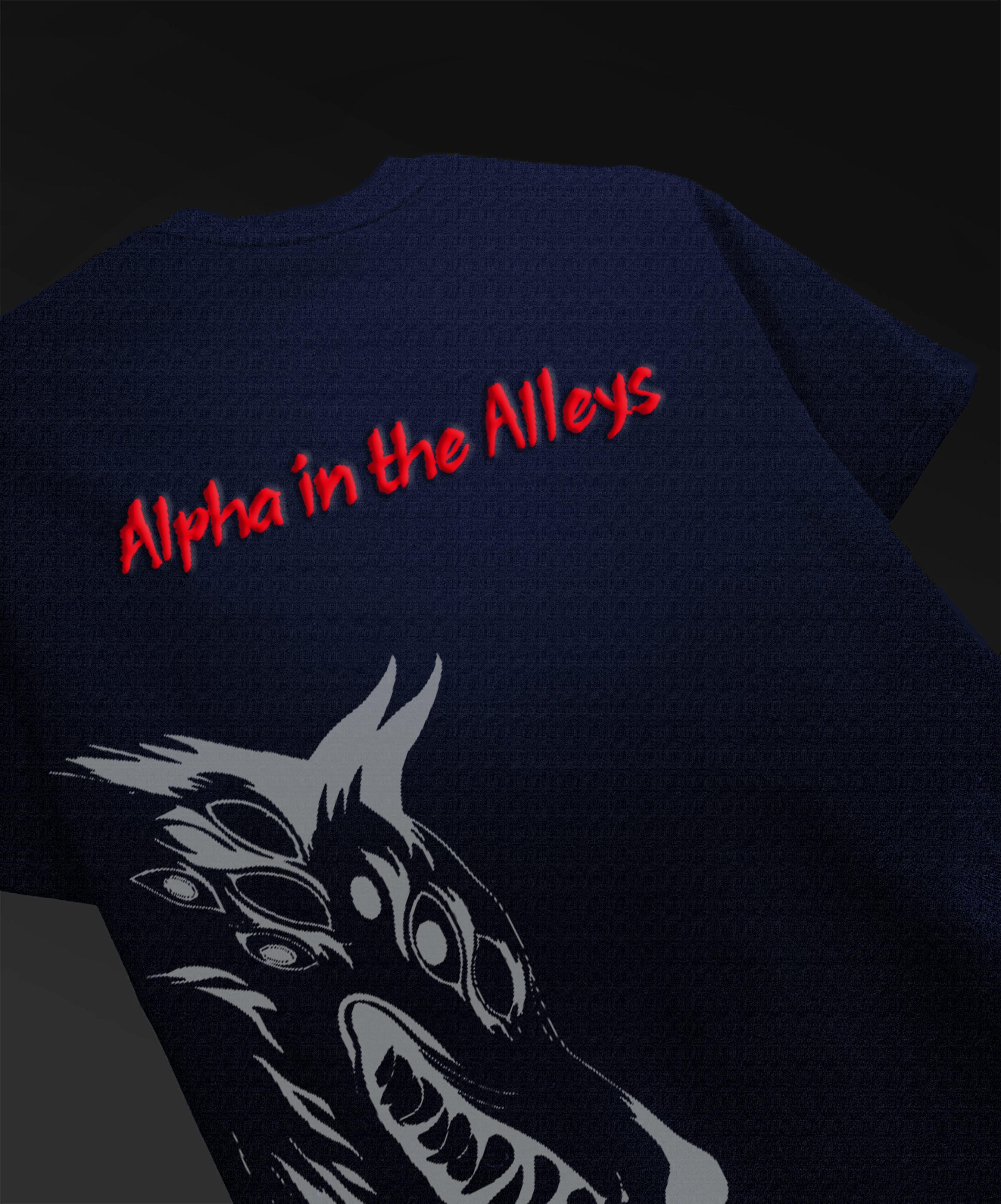 ALPHA IN THE ALLEYS- OVERSIZED TEE